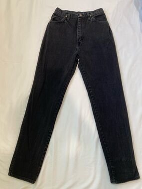 Wrangler Black High-Rise Straight Jeans